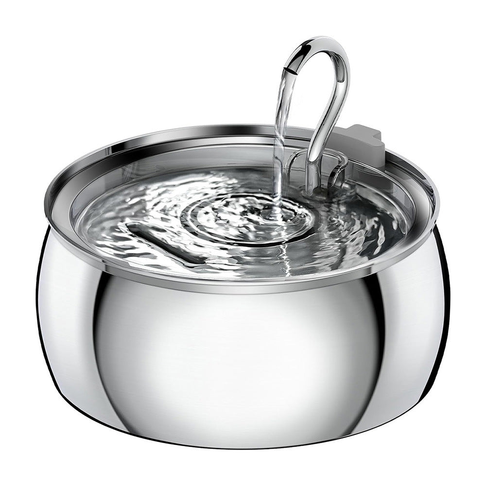 PawPulse stainless steel pet fountain copper tube tower creates flowing waterfall pets prefer