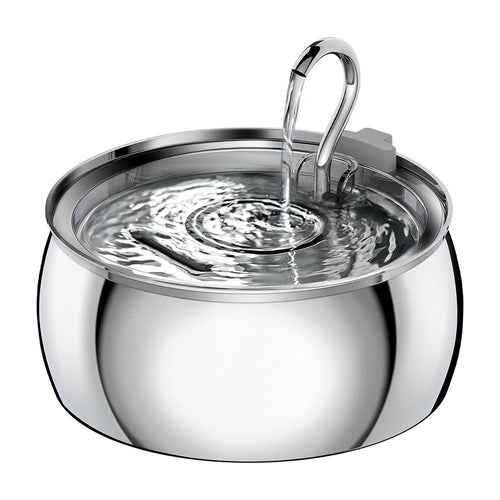 PawPulse stainless steel pet fountain copper tube tower creates flowing waterfall pets prefer