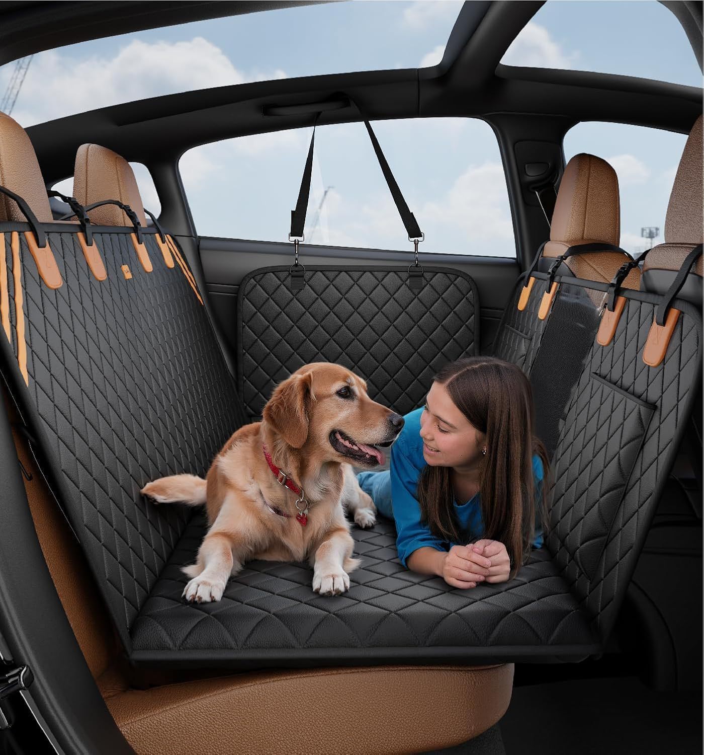 PawPulse Car Dog Extension Mat waterproof back seat and footwell cover for SUVs and sedans 134x158cm