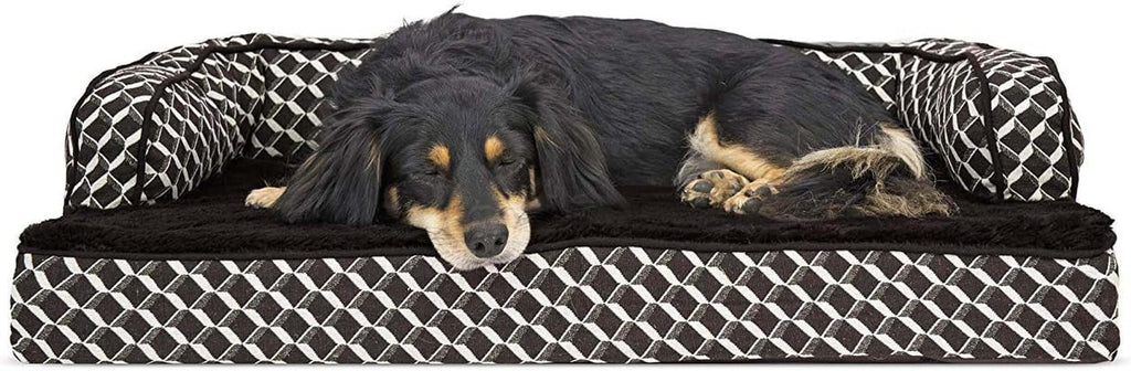PawPulse Orthopedic Dog Sofa Bed memory foam bolster bed for senior dogs and large breeds