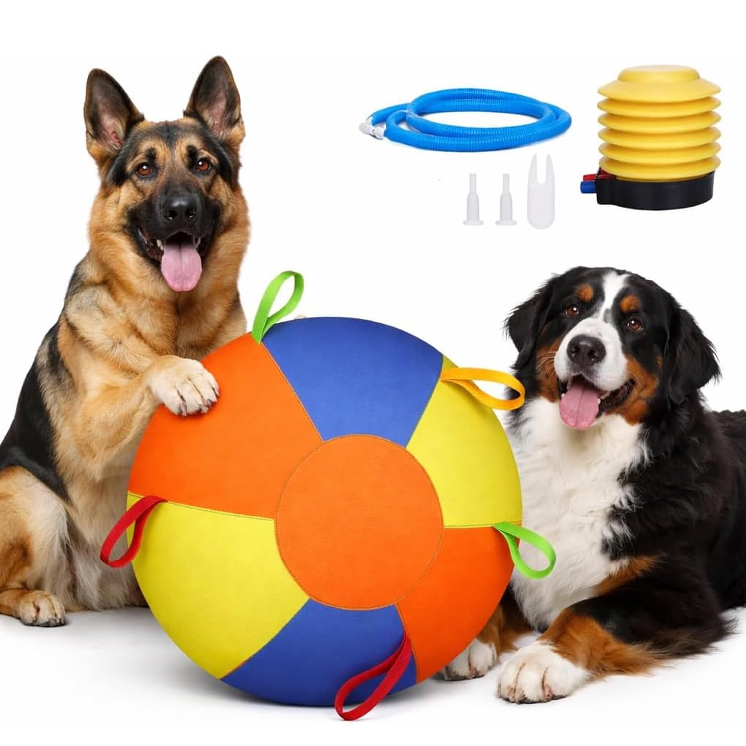 PawPulse Indestructible Herding Ball 45cm large dog interactive toy for Australian Shepherds Border Collies and high-energy breeds