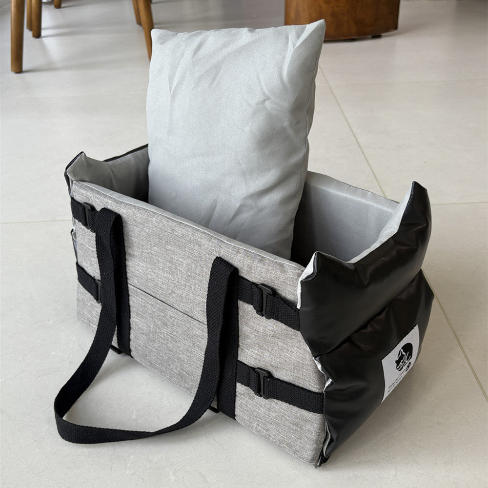 PawPulse 3-in-1 Leather Pet Travel Bed carrier bed and car seat mat for cats and small dogs