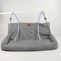 PawPulse Dual-Seat Car Dog Bed waterproof back seat cover with bolstered edges for safe travel