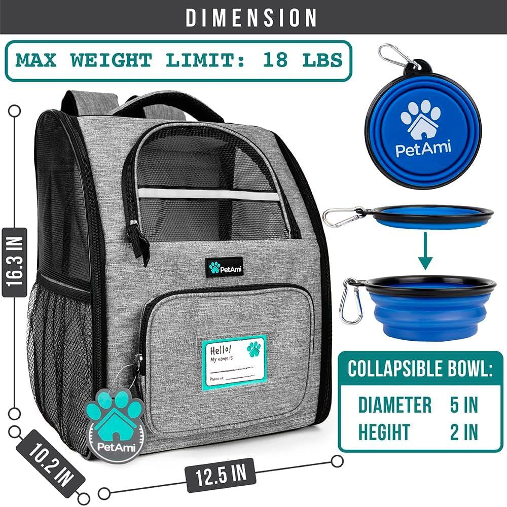 PawPulse pet backpack expandable mesh window pets can see the world while you travel