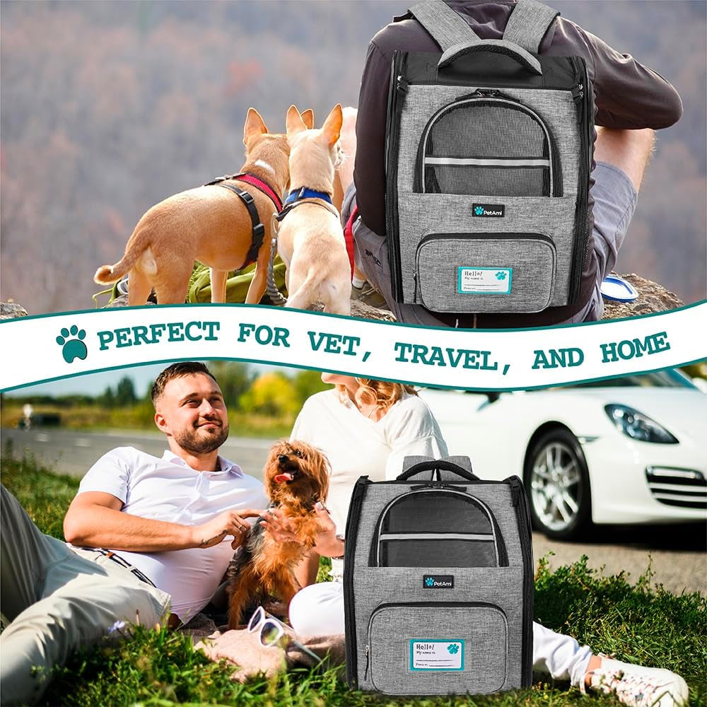 PawPulse cat and dog backpack approved by major airlines for cabin travel