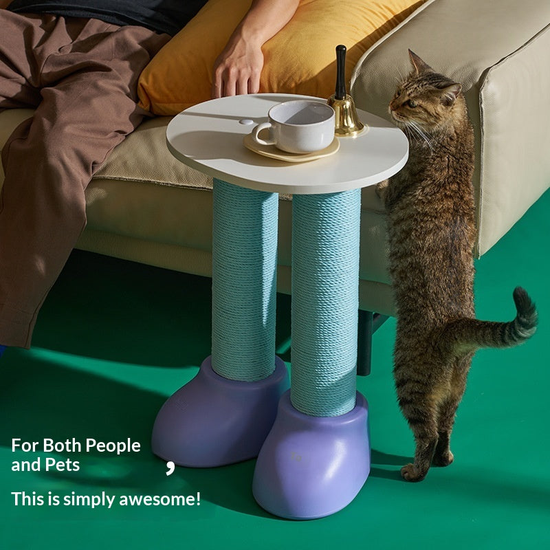 PawPulse Mochi cat scratcher purple boots design heavy-duty paper construction