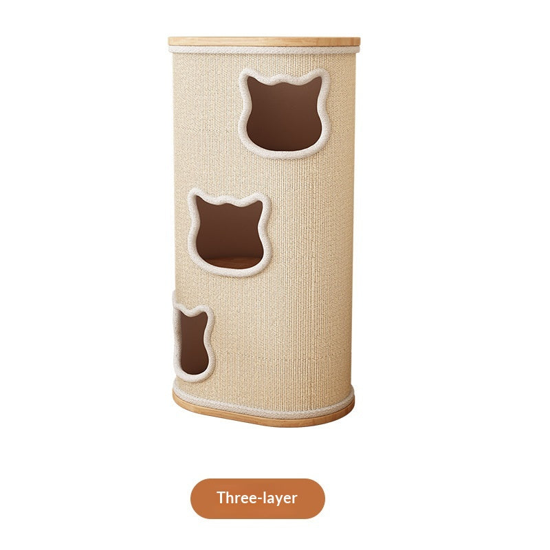 PawPulse cat tree three-layer climbing design active cats vertical territory