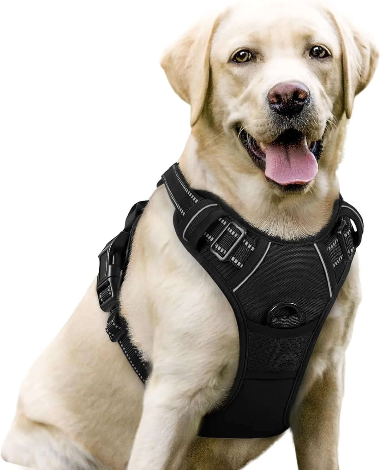 PawPulse No-Pull Dog Harness reflective dual-clip padded vest for puppies medium and large dogs