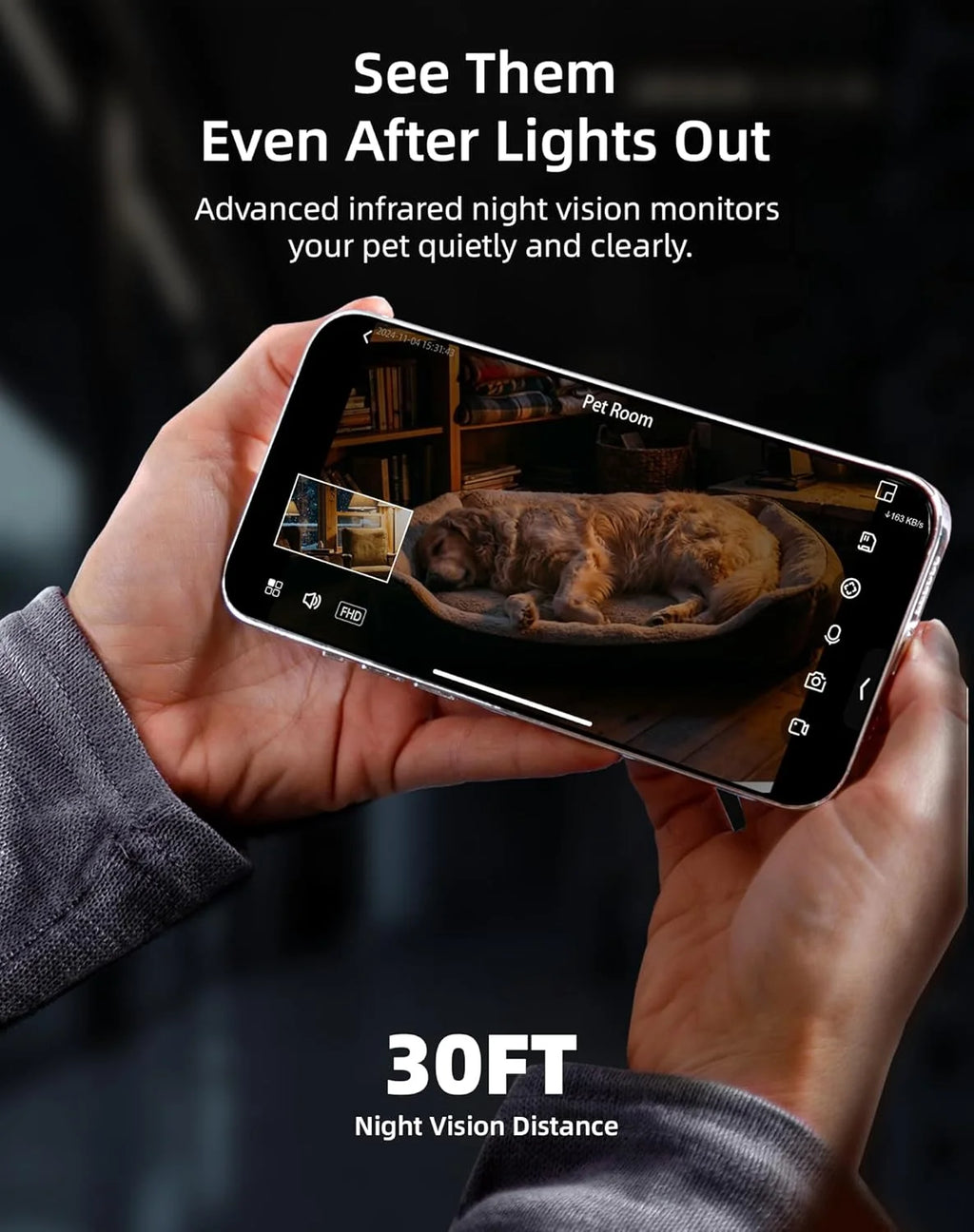 PawPulse smart pet camera infrared night vision keep your pet safe in the dark